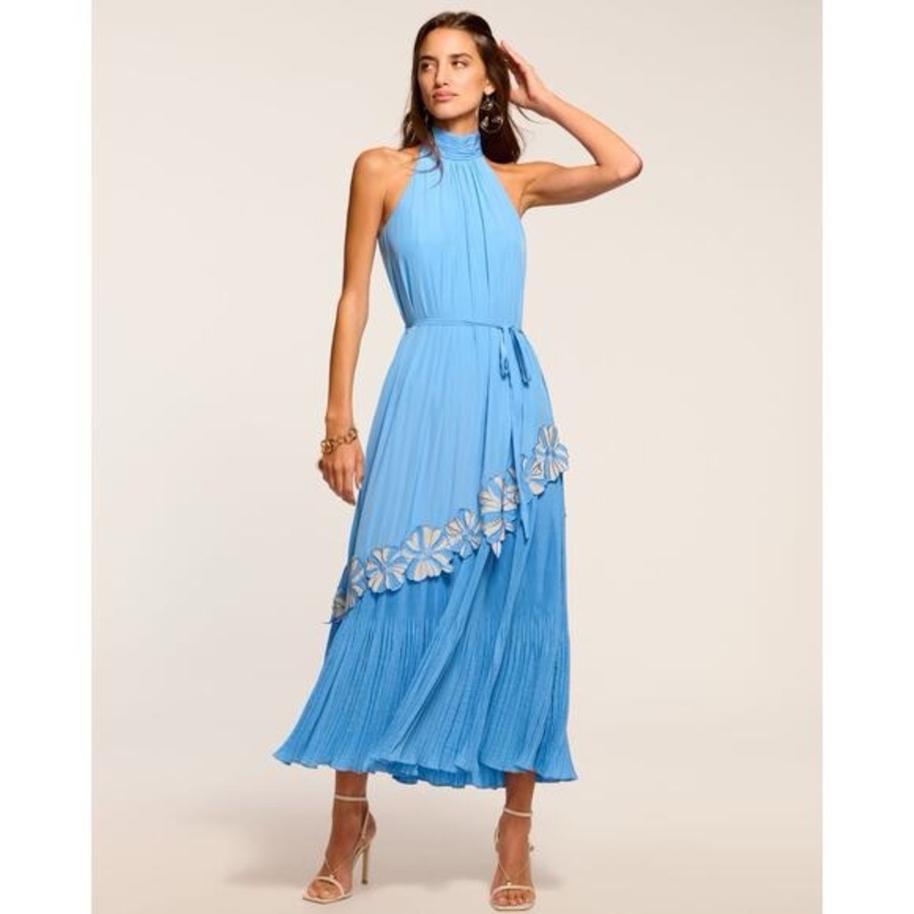 Ramy Brook Eleah Embellished High Neck Maxi Dress